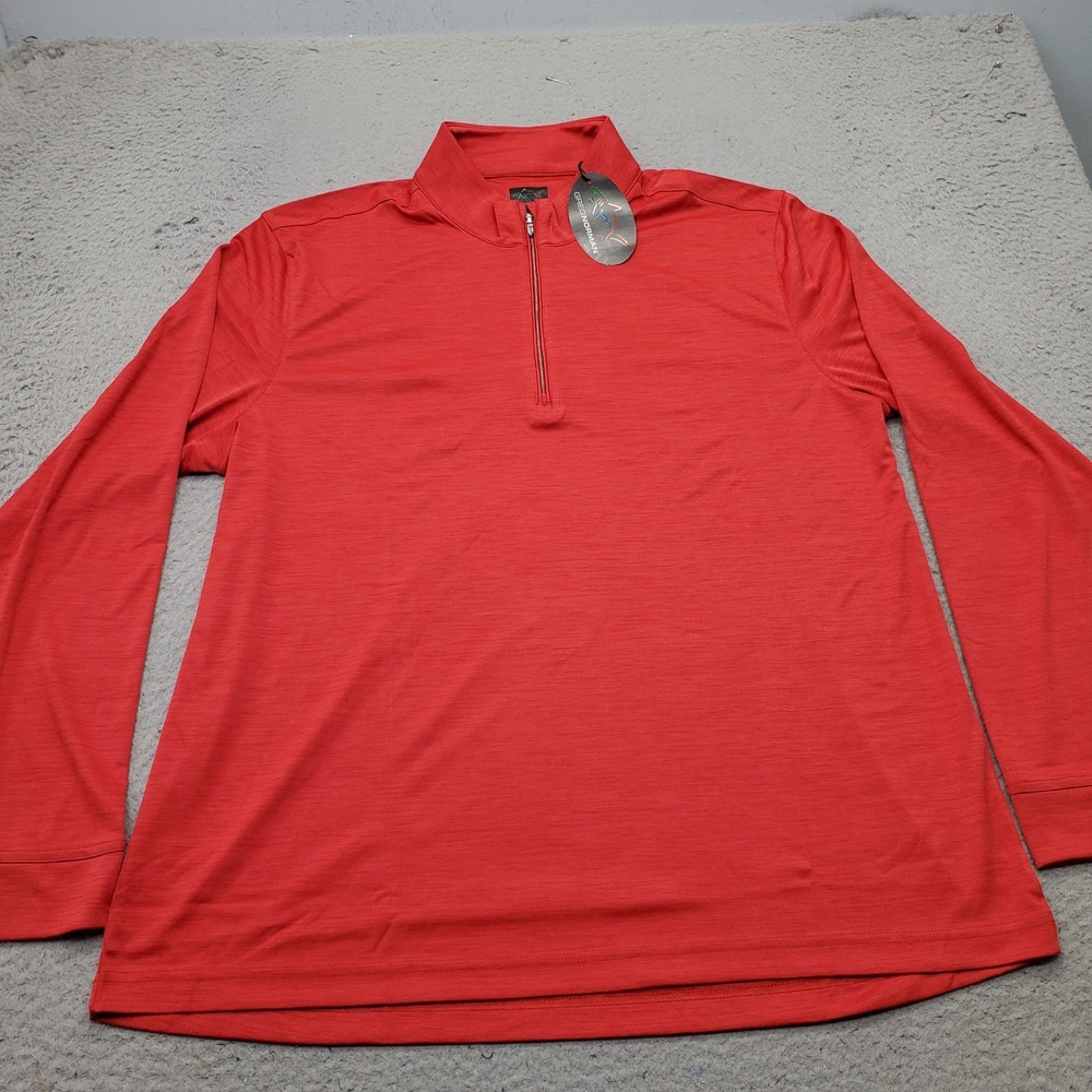 Greg Norman Golf 1/4 Zip Pullover Mens XL Red Performance Pro-Series G7S22K073